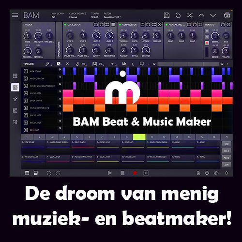 De BAM Beat & Music Maker app is de droom van menig muziek- en beatmaker!